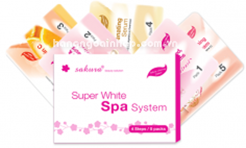 Bộ kem tắm trắng của nhật bản SAKURA SUPER WHITE 5 in 1 