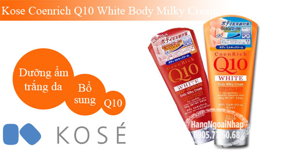 Kem dưỡng ẩm Kose Coenrich Q10 White Body Milky Cream