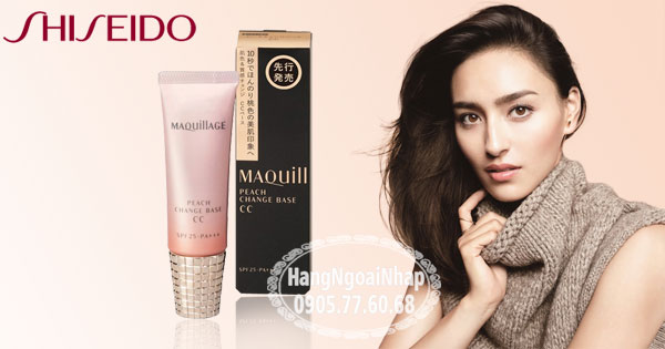 Kem Lót Đa Năng Shiseido Maquillage Peach Change Base CC Spf 25 Của Nhật Bản Tuýp 30g