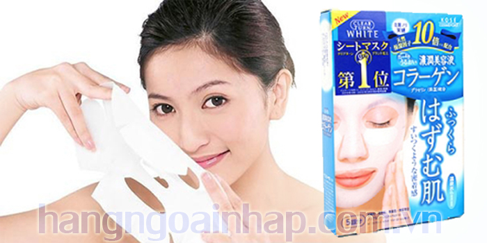 Mặt nạ dưỡng trắng da tinh chất Collagen Kose của Nhật