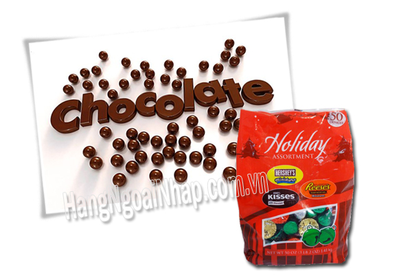 Chocolate Hershey Holiday Assortment Gói 1.41kg Của Mỹ