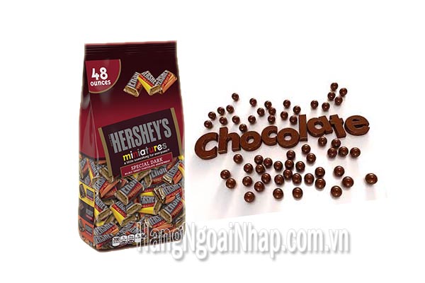 Kẹo Hersheys Miniatures Chocolate 48 Ounces Gói 1.36kg Của Mỹ