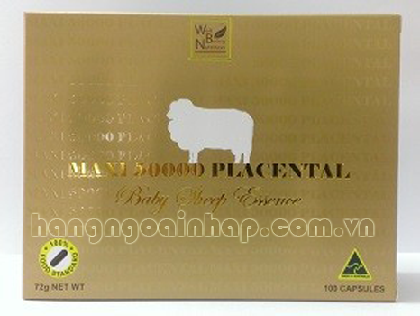 Nhau thai cừu Maxi Placenta 50000mg của Úc 100 viên