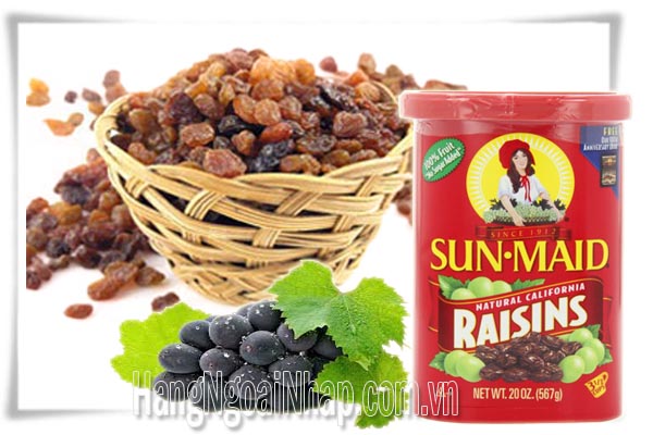 Nho sấy khô Sun Maid Raisins Hộp 500g Của Mỹ