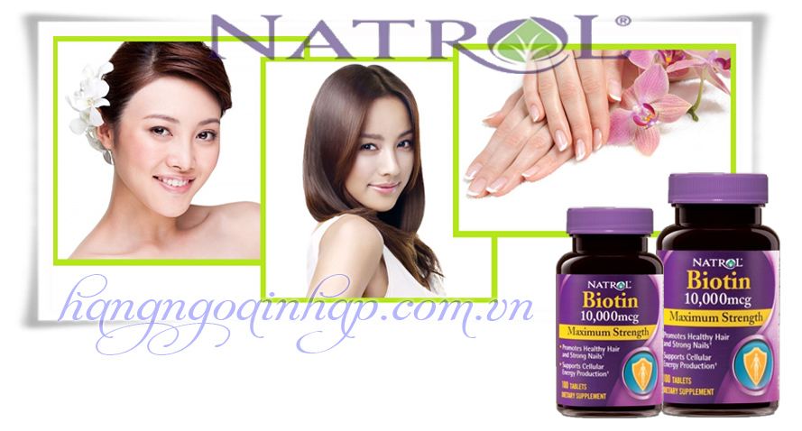 Thuốc Chống Rụng Tóc, Mọc Tóc Của Mỹ Biotin 10.000mcg Natrol