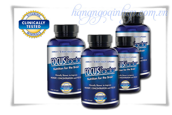 Viên Uống bổ não tăng cường trí nhớ giảm stress Focus Factor 150 viên của mỹ