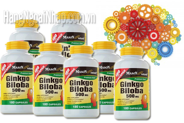 Viên Uống Bổ Não Hổ Trợ Trí Nhớ Ginkgo Biloba 500mg Hộp 180 Viên Của Mỹ