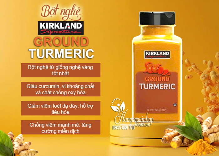 Bột nghệ Ground Turmeric Kirkland Signature của Mỹ hộp 340g  89