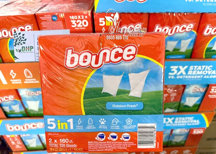 Giấy Thơm Quần Áo Bounce 4 In 1 160 Tờ Của Mỹ 0