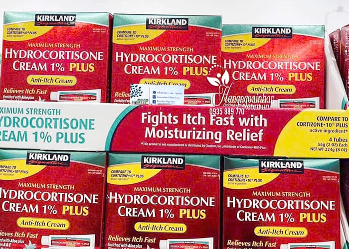 Kem bôi da Kirkland Hydrocortisone Cream 1% Plus của Mỹ 00