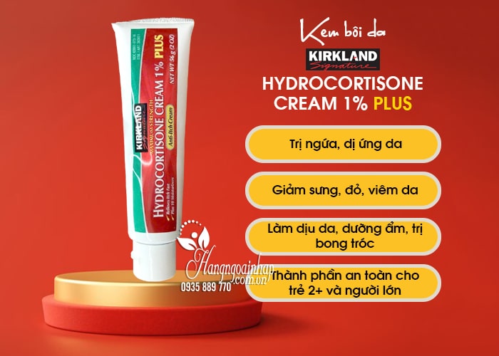 Kem bôi da Kirkland Hydrocortisone Cream 1% Plus của Mỹ 7