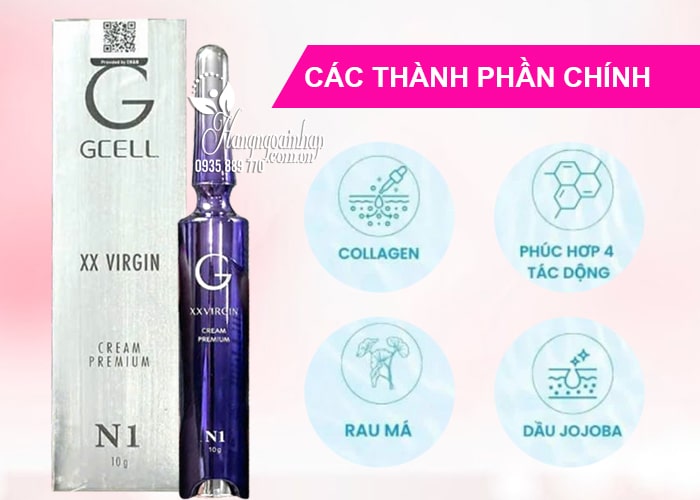 Kem hồng nhũ hoa Gcell XX Virgin N1 Cream Premium Hàn Quốc 45