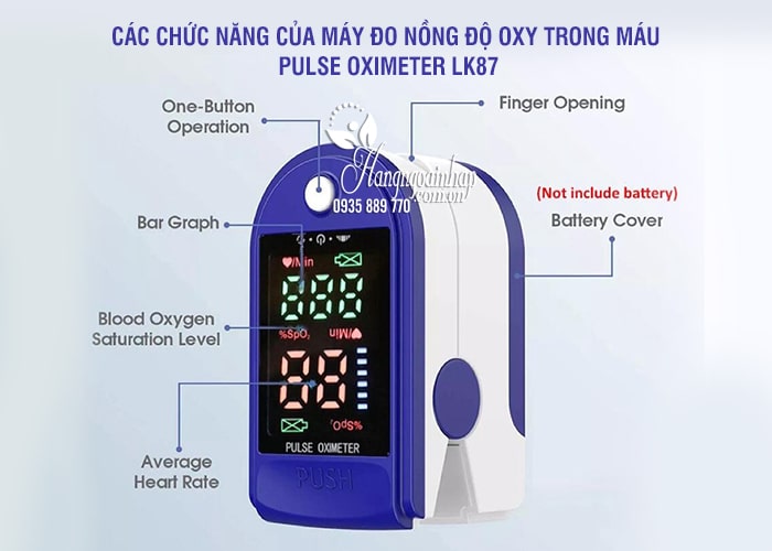 Máy đo nồng độ oxy trong máu Pulse Oximeter LK87 (đo SpO2)  1