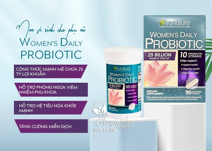 Men vi sinh Trunature Women’s Daily Probiotic 90 viên của Mỹ 34