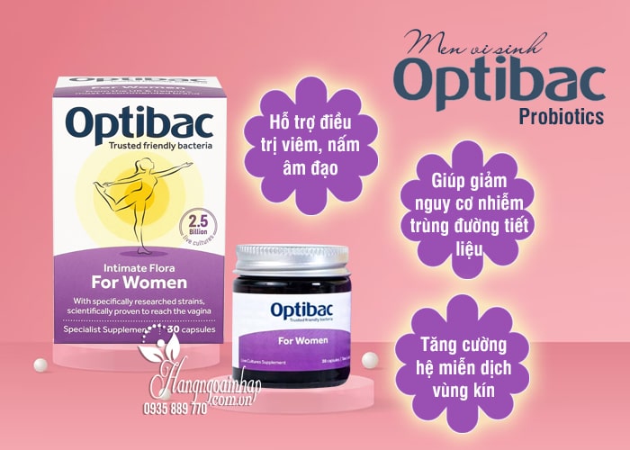 Men vi sinh OptiBac Probiotics 30 viên cho phụ nữ 365