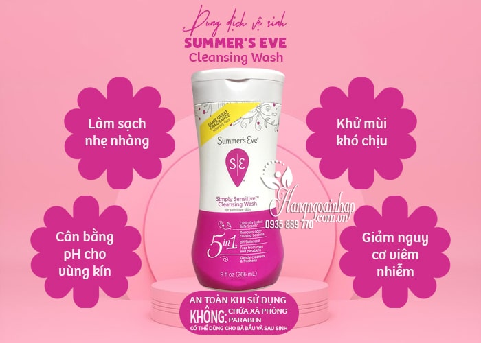 Dung dịch vệ sinh Summers Eve Cleansing Wash của Mỹ 4