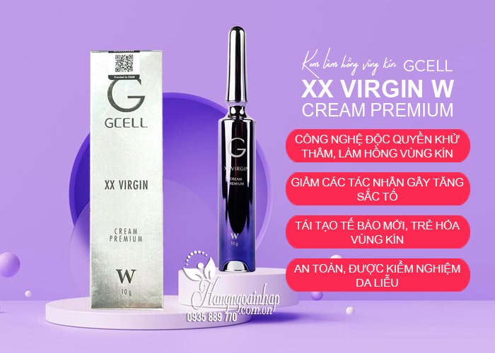 Kem làm hồng vùng kín Gcell XX Virgin W Cream Premium 4