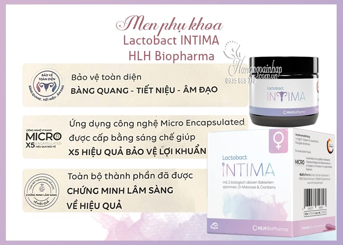 Men phụ khoa Lactobact Intima HLH Biopharma 30 viên của Đức 4