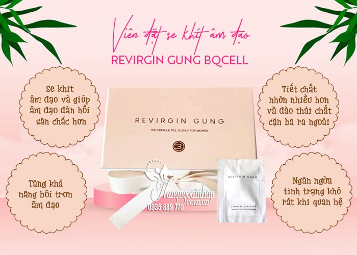 Viên đặt se khít âm đạo Revirgin Gung Bqcell của Hàn Quốc mẫu mới nhất 9