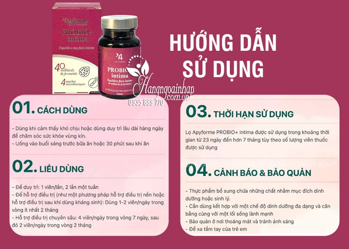 Viên uống Probio+ Intima Apyforme 60 viên của Pháp 9