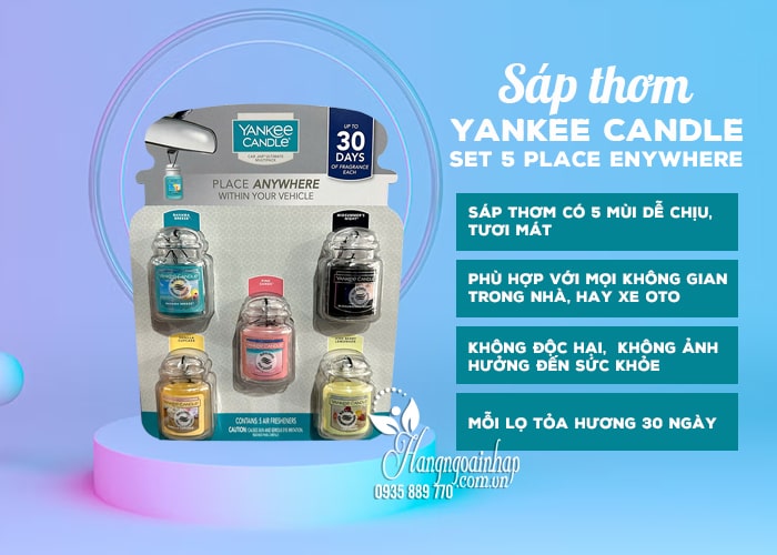 Sáp thơm ô tô Yankee Candle Place Anywhere của Mỹ 56