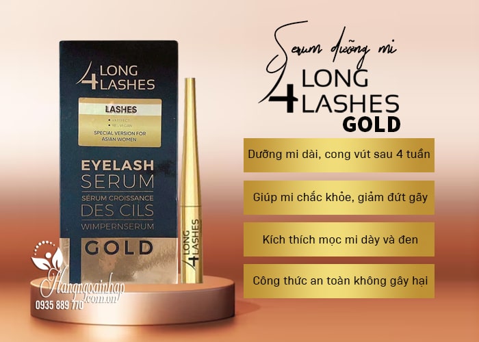 Serum dưỡng mi Long 4 Lashes Eyelash Serum Gold của Mỹ 4ml 78