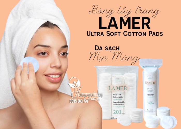 Bông tẩy trang LaMer Ultra Soft Cotton Pads chính hãng 123