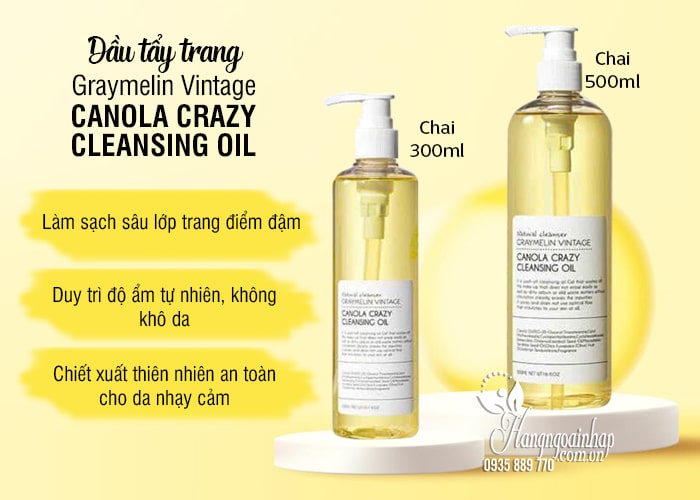 Dầu tẩy trang Graymelin Vintage Canola Crazy Cleansing Oil 42