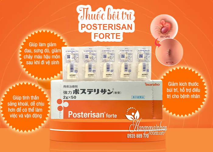 Thuốc bôi trĩ Posterisan Forte của Nhật Bản 2g x 5, giá tốt 34