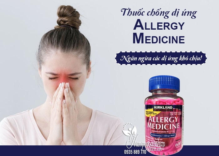 Thuốc chống dị ứng Kirkland Allergy Medicine của Mỹ 600 viên 12