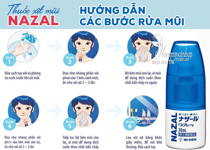 Thuốc xịt mũi Nazal của Nhật, trị sổ mũi ngạt mũi, viêm xoang 23