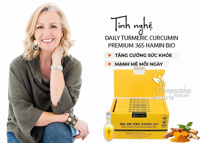 Tinh nghệ Daily Turmeric Curcumin Premium 365 Hamin Bio 32 tép 12