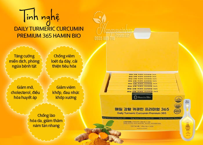 Tinh nghệ Daily Turmeric Curcumin Premium 365 Hamin Bio 32 tép 6