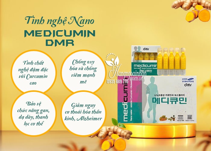 Tinh nghệ nano Medicumin Dmr của Hàn Quốc hộp 60 ống  45
