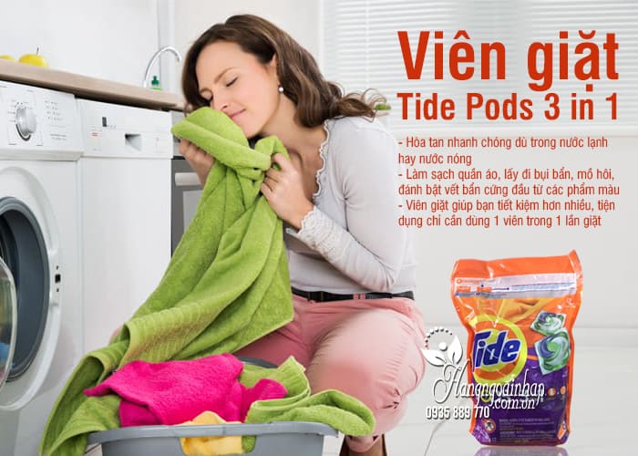 Viên giặt tide của mỹ