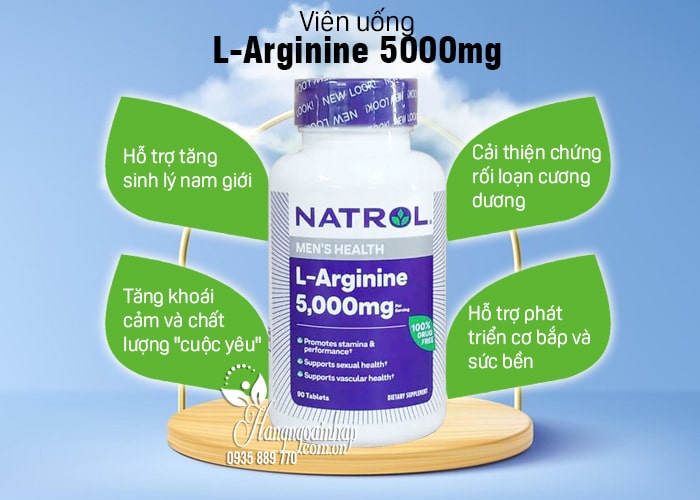 Viên uống L-Arginine 5000mg Natrol 90 viên của Mỹ  78