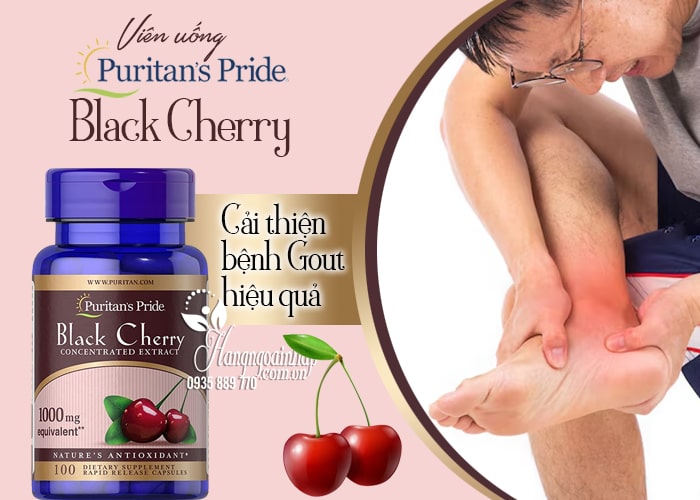 Viên uống Puritan’s Pride Black Cherry 1000mg của Mỹ 100v 23