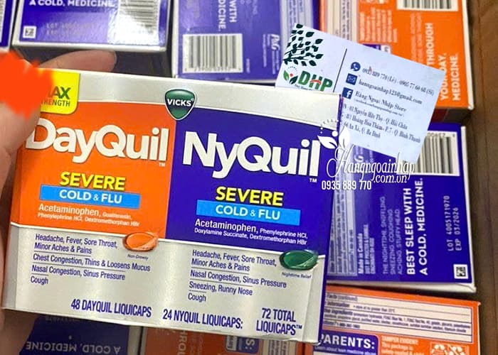 Viên uống trị ho cảm cúm Dayquil & Nyquil Severe 72 viên 89