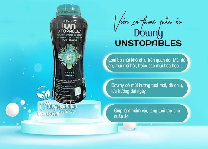 Viên xả thơm quần áo Downy Unstopables Fresh Frais của Mỹ 89