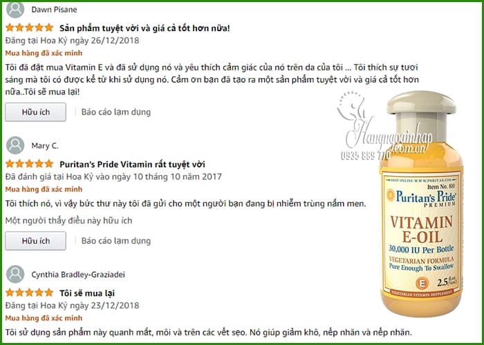 Vitamin E-Oil Puritans Pride tinh khiết 30.000IU dạng nước 74ml của Mỹ 9