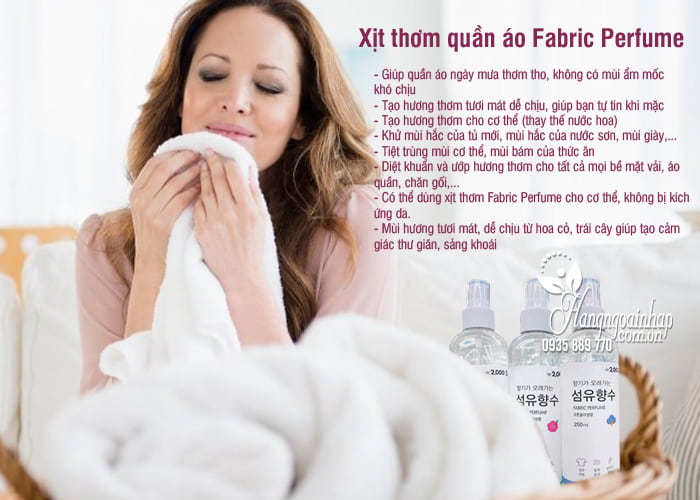 Xịt thơm quần áo Fabric Perfume 250ml của Hàn Quốc 2