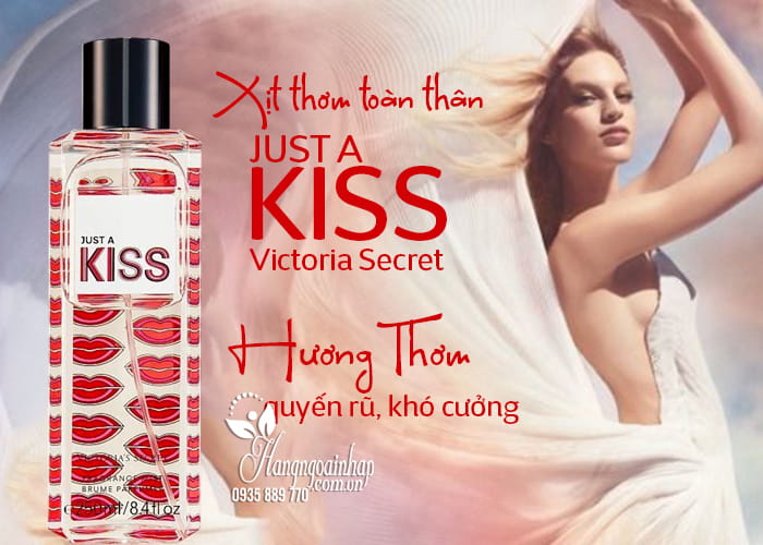 Xịt thơm toàn thân Just A Kiss Victoria Secret 250ml của Mỹ 12