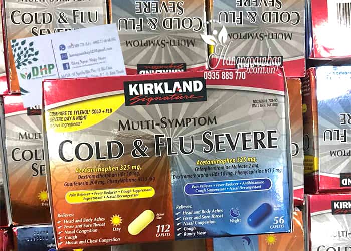Kirkland Signature Severe Cold & Flu Multi-Symptom Caplets, 168 Caplets