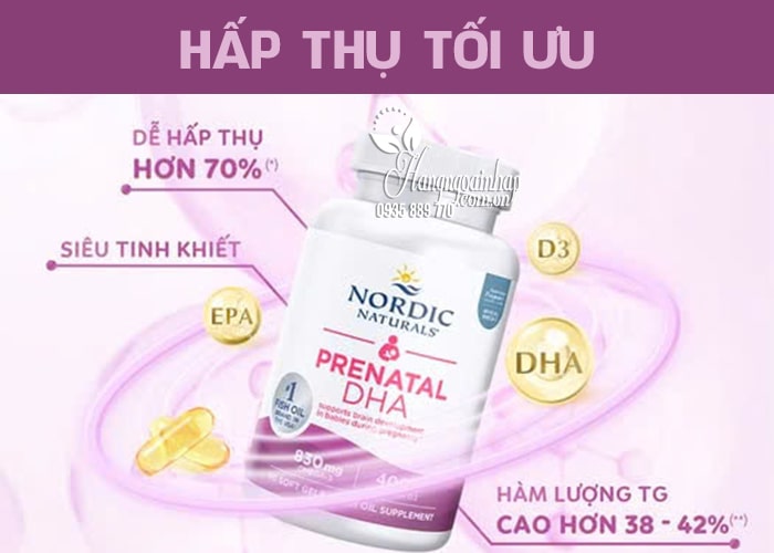 Viên uống DHA bầu Nordic Prenatal DHA 830mg Omega 3 của Mỹ 6