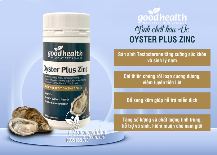 Tinh chất hàu Úc Oyster Plus Zinc Goodhealth 60 viên mới nhất 56