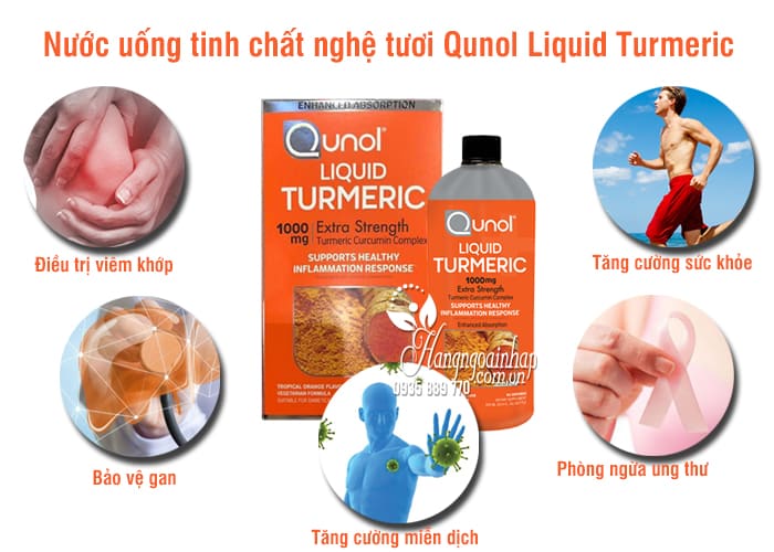 Nước uống tinh chất nghệ tươi Qunol Liquid Turmeric 1000mg 12