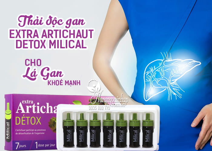 Thải độc gan Extra Artichaut Detox Milical của Pháp 7 ống 4