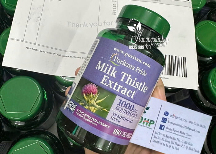 Thuốc bổ gan Milk Thistle Extract Puritan’s Pride 1000 mg 180 viên 09