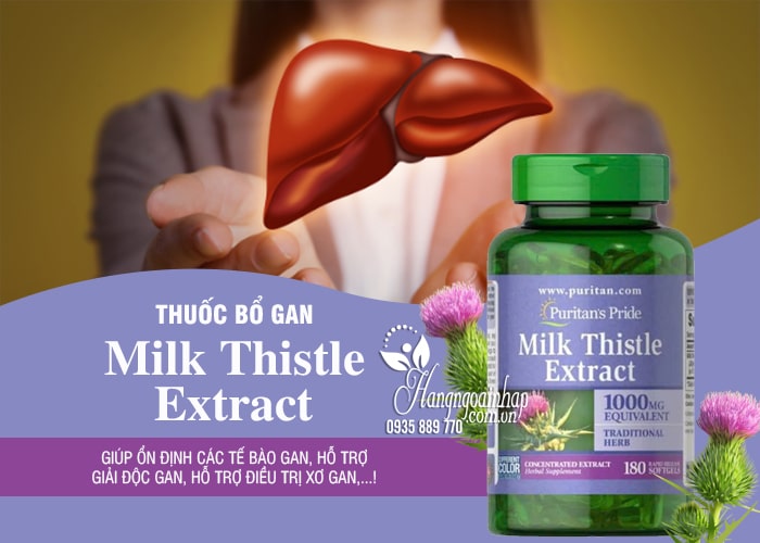 Thuốc bổ gan Milk Thistle Extract Puritan’s Pride 1000 mg 180 viên 12