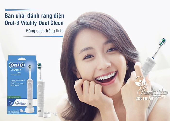 Bàn chải đánh răng điện Oral-B Vitality Dual Clean Mỹ 1